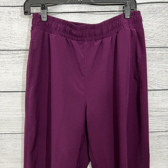 Zella Champion Burgundy Jogger Pants With Elastic Waist & Pockets, Size Medium - Picture 3 of 4